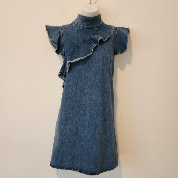 MCGUIRE Denim Sorbonne Mini Dress in Josephine Size Medium - Picture 4 of 16